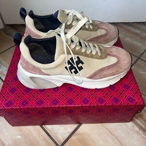 Tory Burch Tory Trainers New Cream/ Navy/ Pink Moon